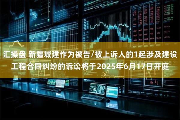 汇操盘 新疆城建作为被告/被上诉人的1起涉及建设工程合同纠纷的诉讼将于2025年6月17日开庭