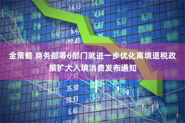 金策略 商务部等6部门就进一步优化离境退税政策扩大入境消费发布通知